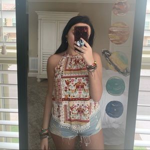 Floral print tank top